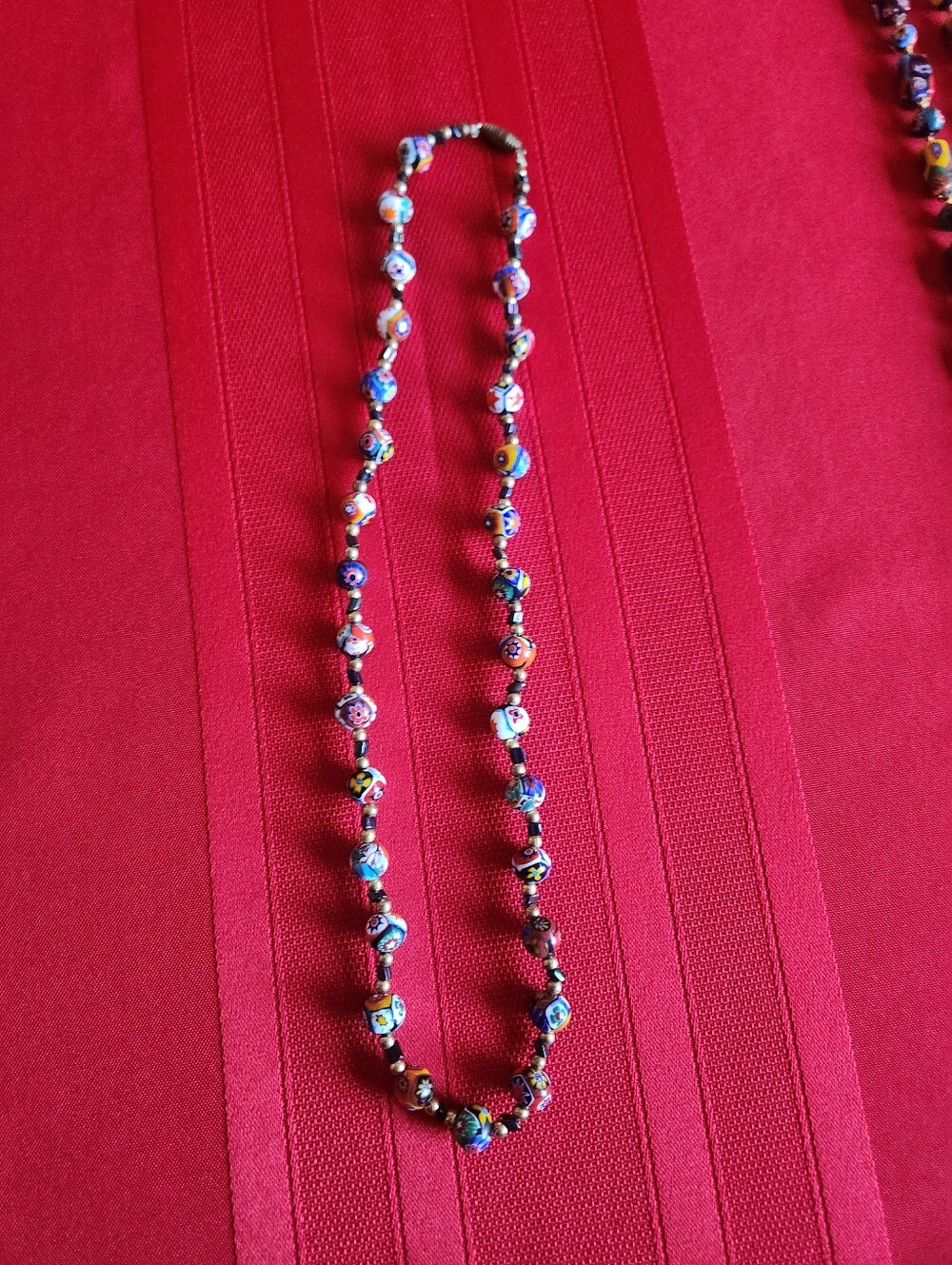 Multicolor Millefiori Glass Bead Necklace - Women Jewelry